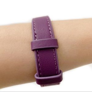BCBGENERATION CUFF BRACELET PURPLE VEGAN LEATHER